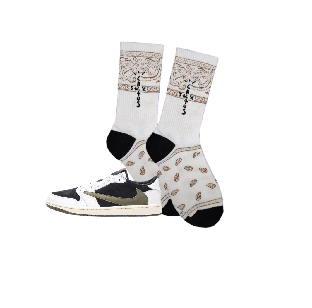 Chaussettes inspiration Travis Scott white Esprit Sneaker